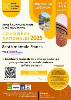 Image de l'article Journées Nationales Santé mentale France - 12 & 13 Juin 2025 Montpellier : Appel à communication & pré-programme disponibles