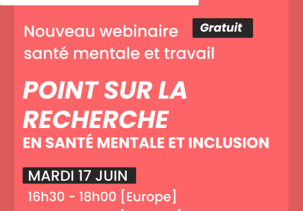Image article : Prochain webinaire gratuit Santé Mentale & Travail de la Cop-SMT